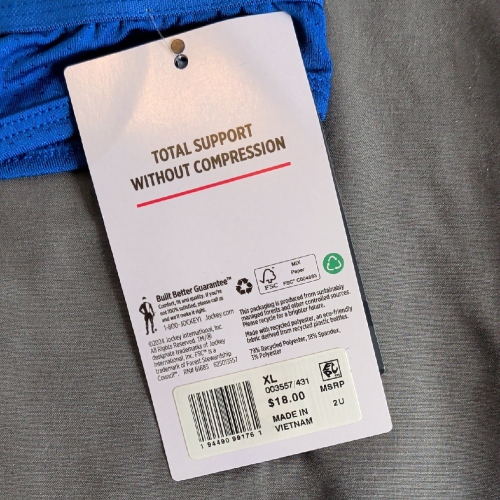 Jockey Sport® Stability Pouch Microfiber Thong - Size XL (40"-42") - Picture 3 of 4